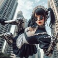 スカイペネトレイターでパルクール中のメイドX号 3枚目