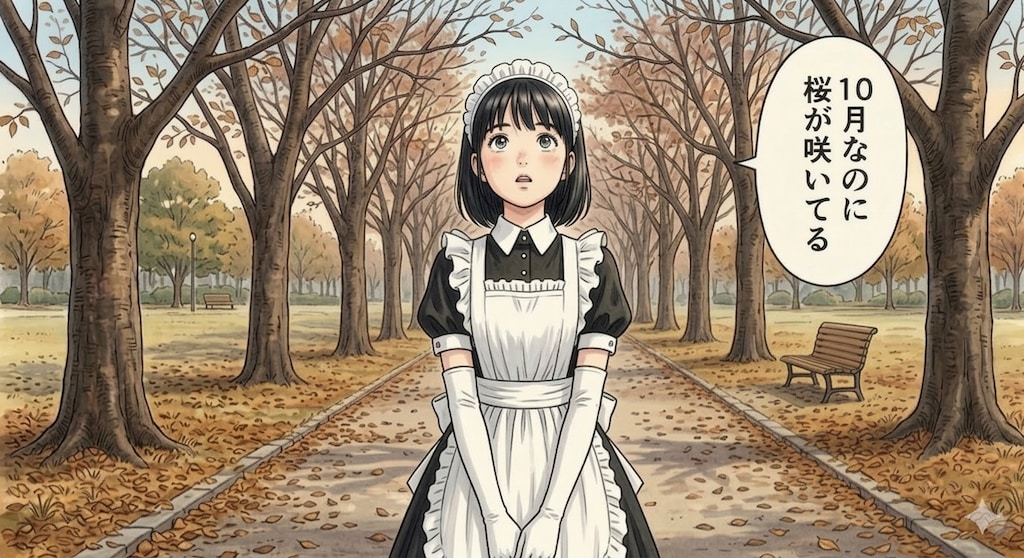 半年早く咲いた桜