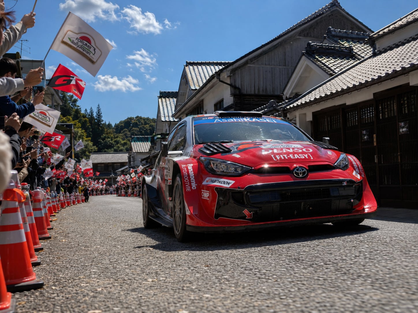 WRCラリージャパン、リエゾン足助の街並み