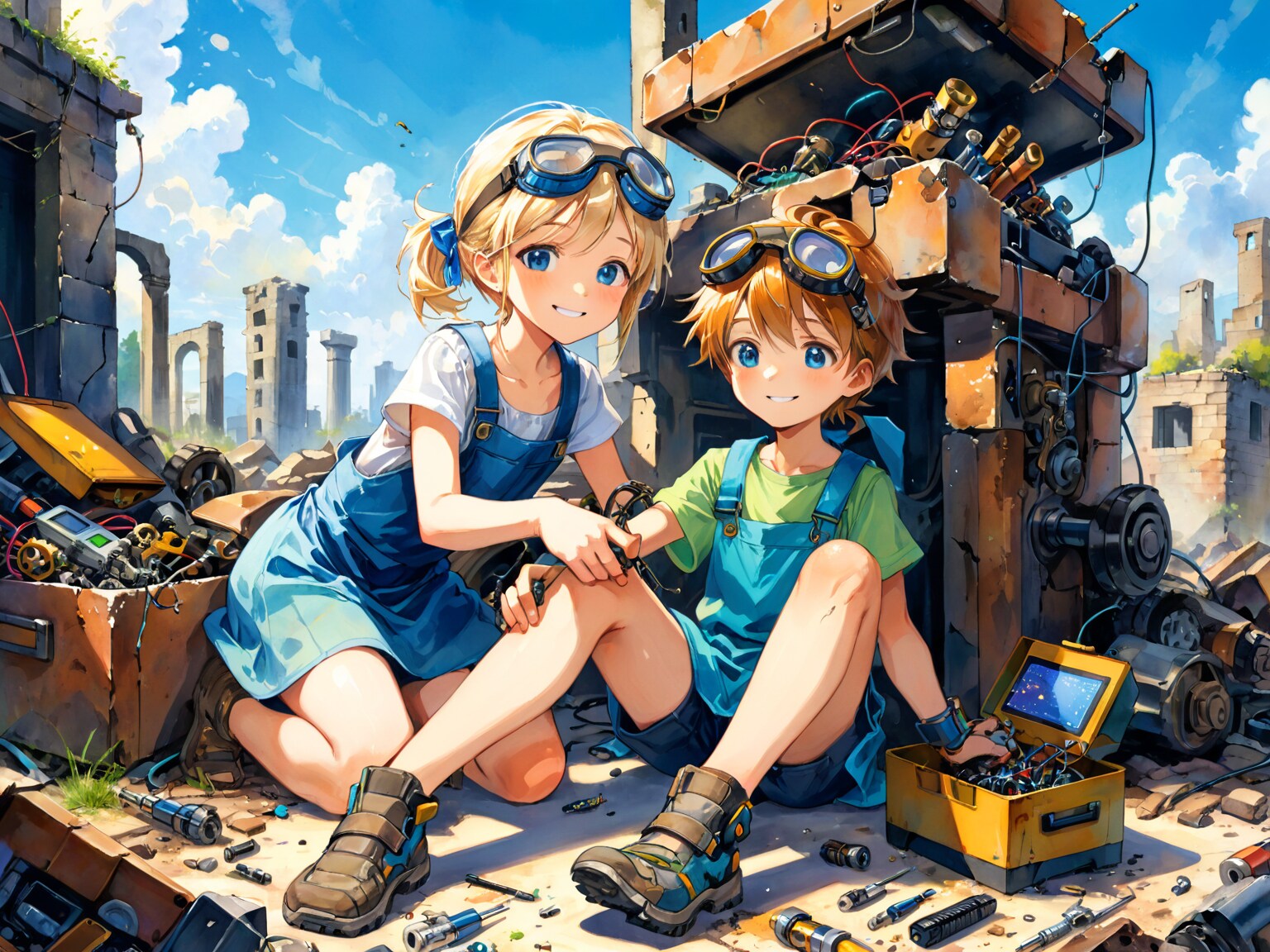 青空と小さな探究者 | の人気AIイラスト・グラビア