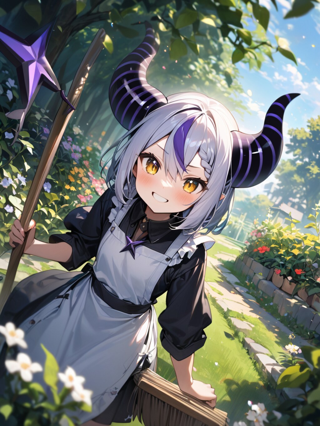 イメチェンダークネスのお庭掃除【ホロライブ・ラプラス=ダークネス】