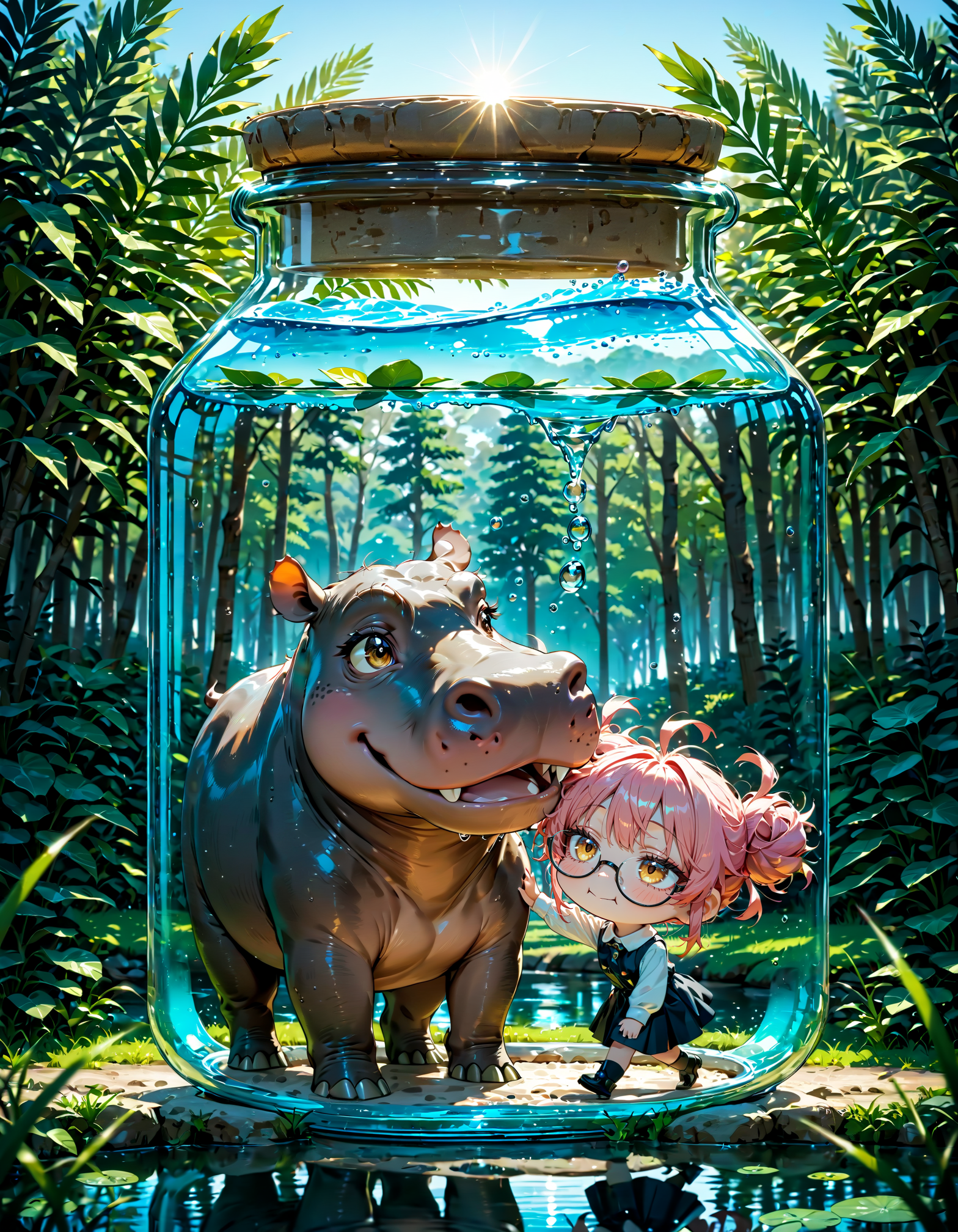 今日は何の日？　世界カバの日 | の人気AIイラスト・グラビア