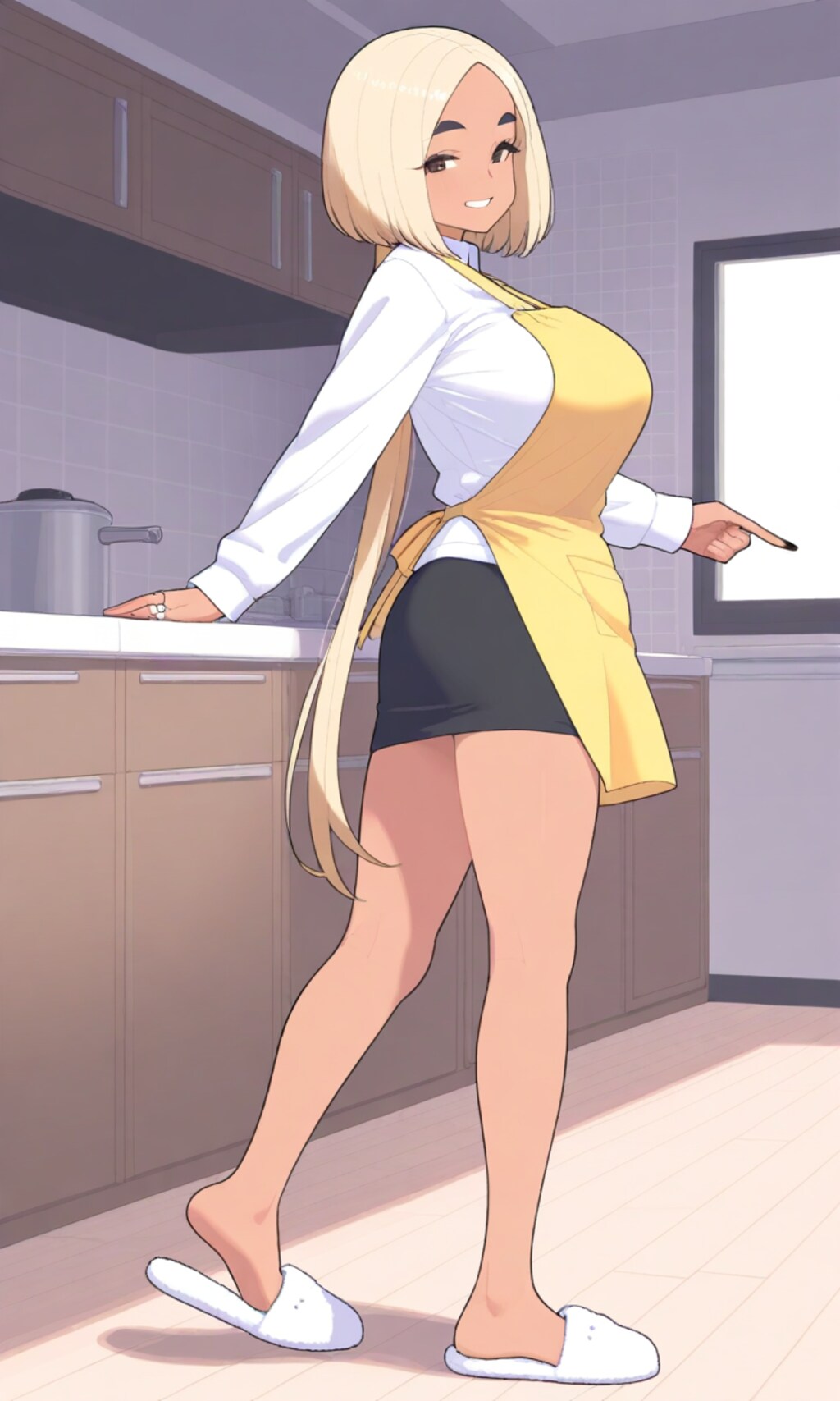 金髪黒ギャル人妻