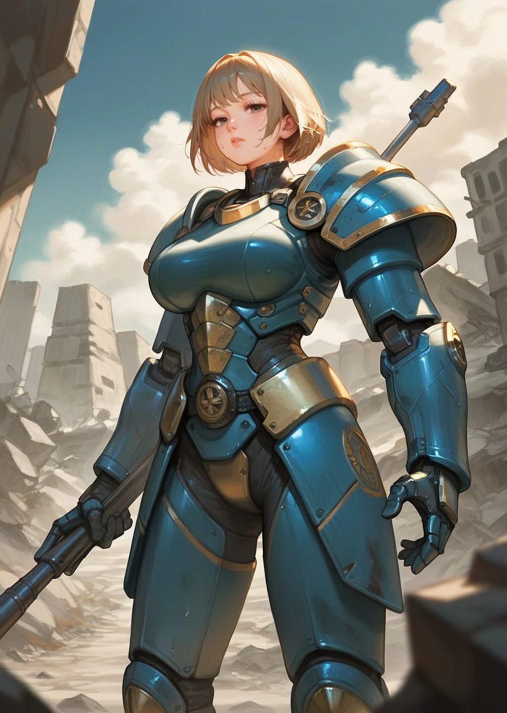 パワーアーマーガール | の人気AIイラスト・グラビア