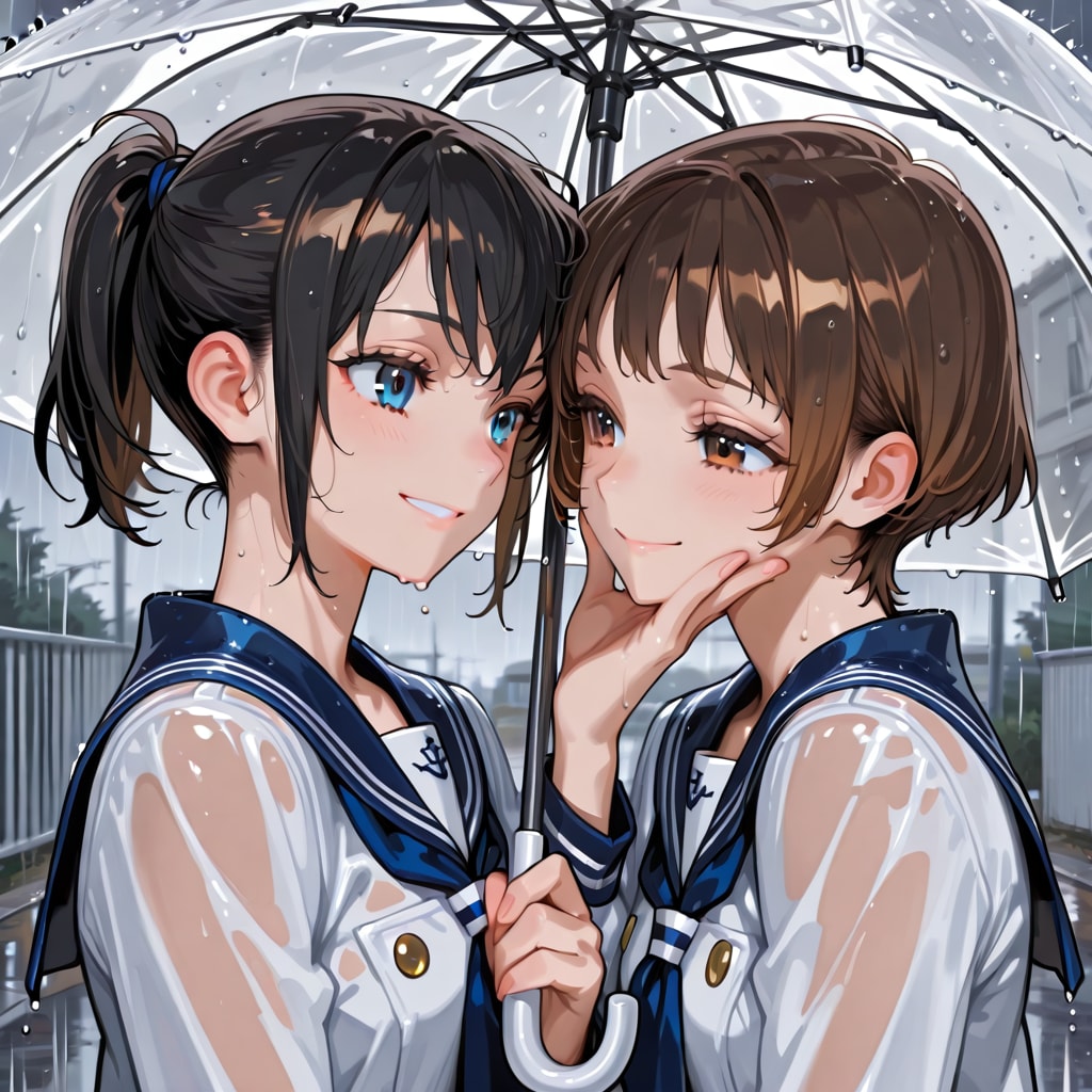 相合傘 | の人気AIイラスト・グラビア