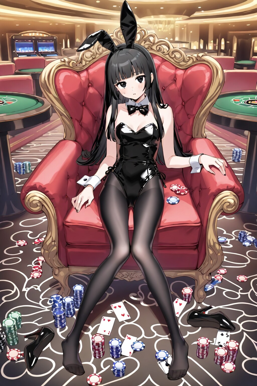 ラバーバニースーツとぱっつん娘