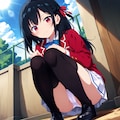 しゃがみパンチラ（R18へ続く） 3枚目