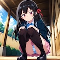 しゃがみパンチラ（R18へ続く） 2枚目