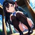 しゃがみパンチラ（R18へ続く） 4枚目