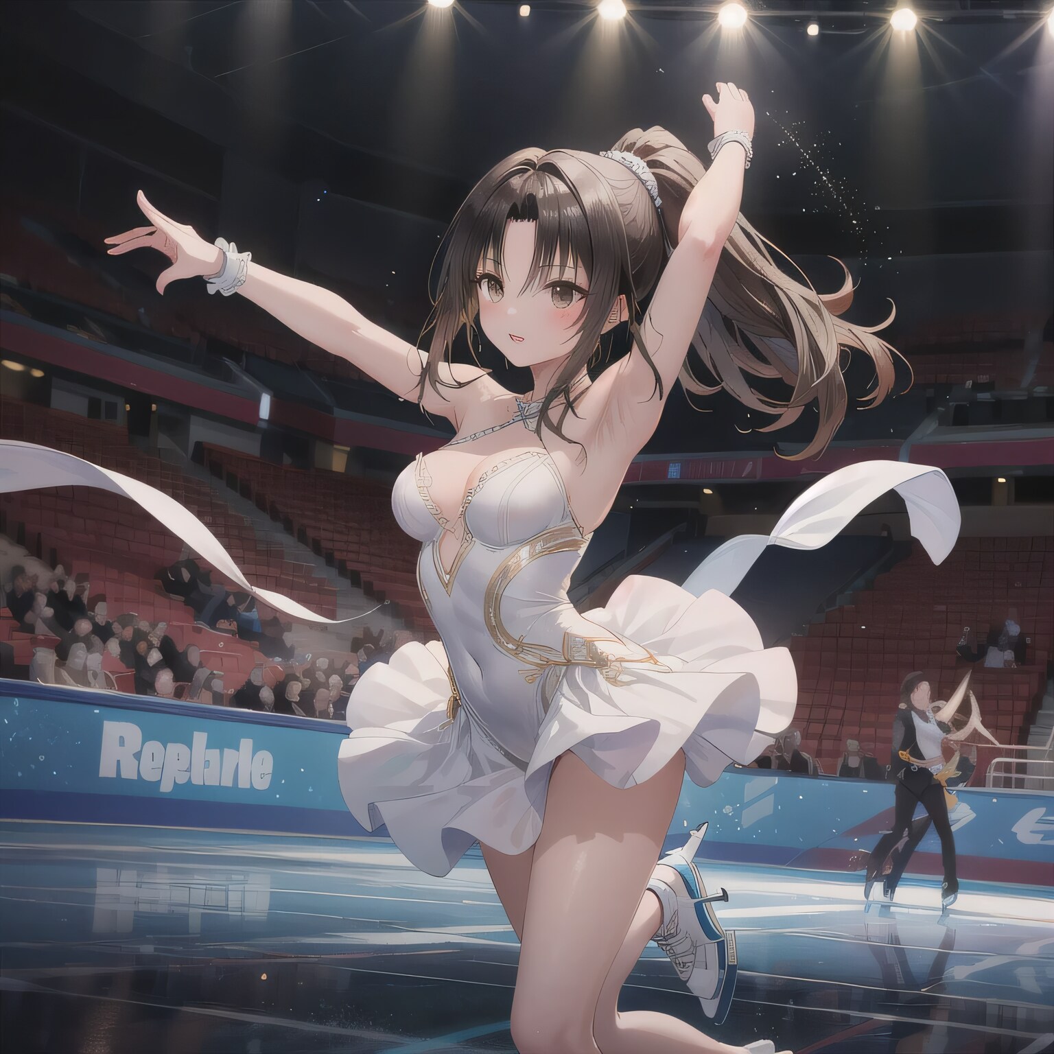 黒髪ポニテでフィギュアの少女３ | の人気AIイラスト・グラビア