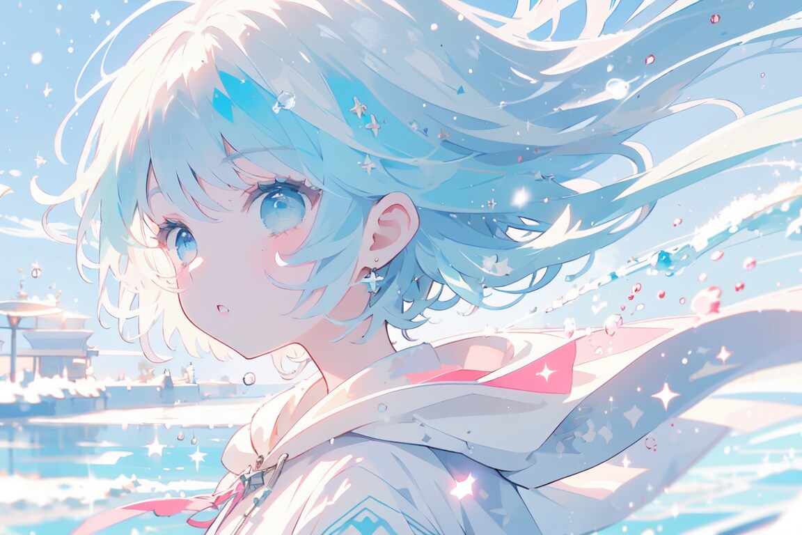 朝露、キラリ。