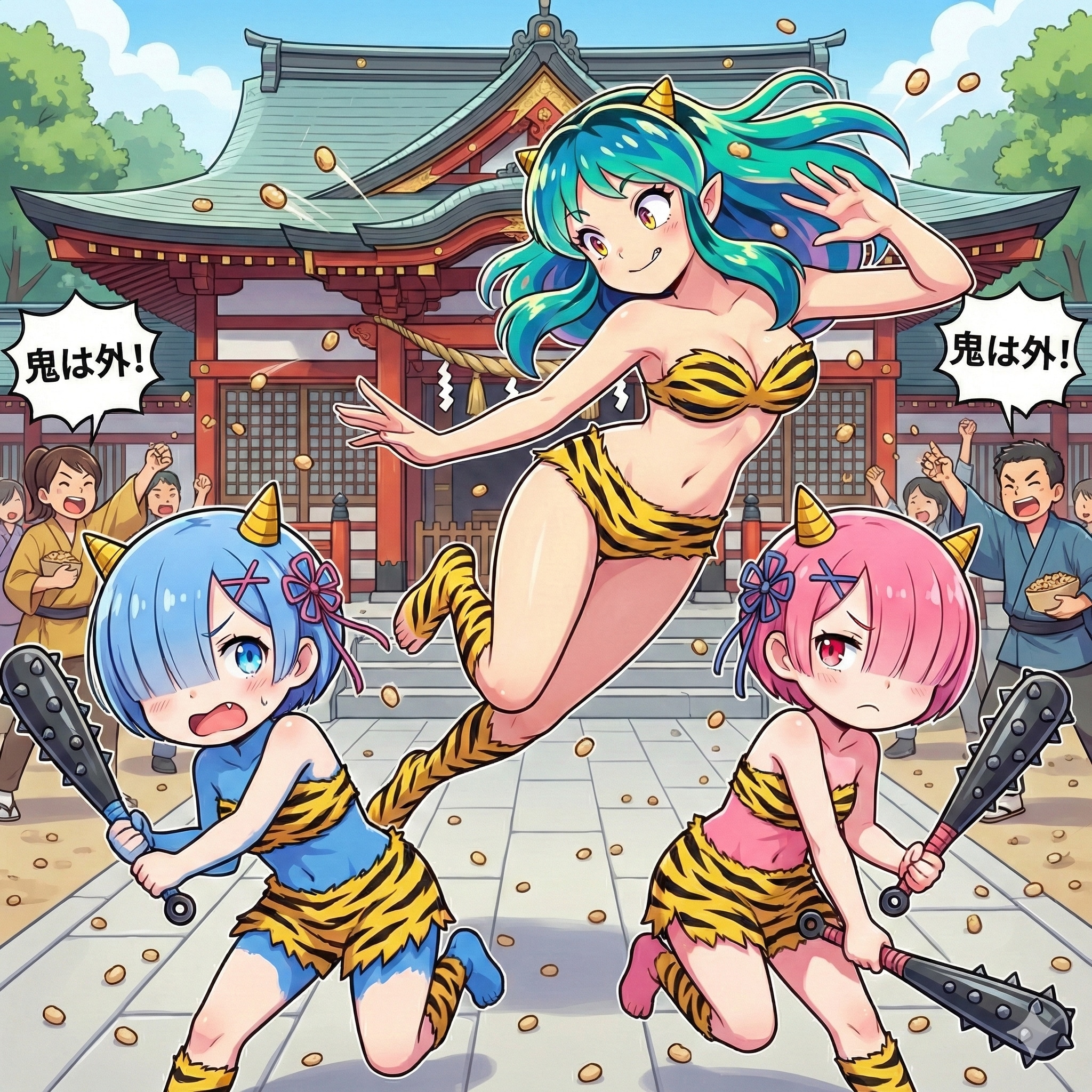 節分の鬼役をお願いされた ラムさんとレムさん