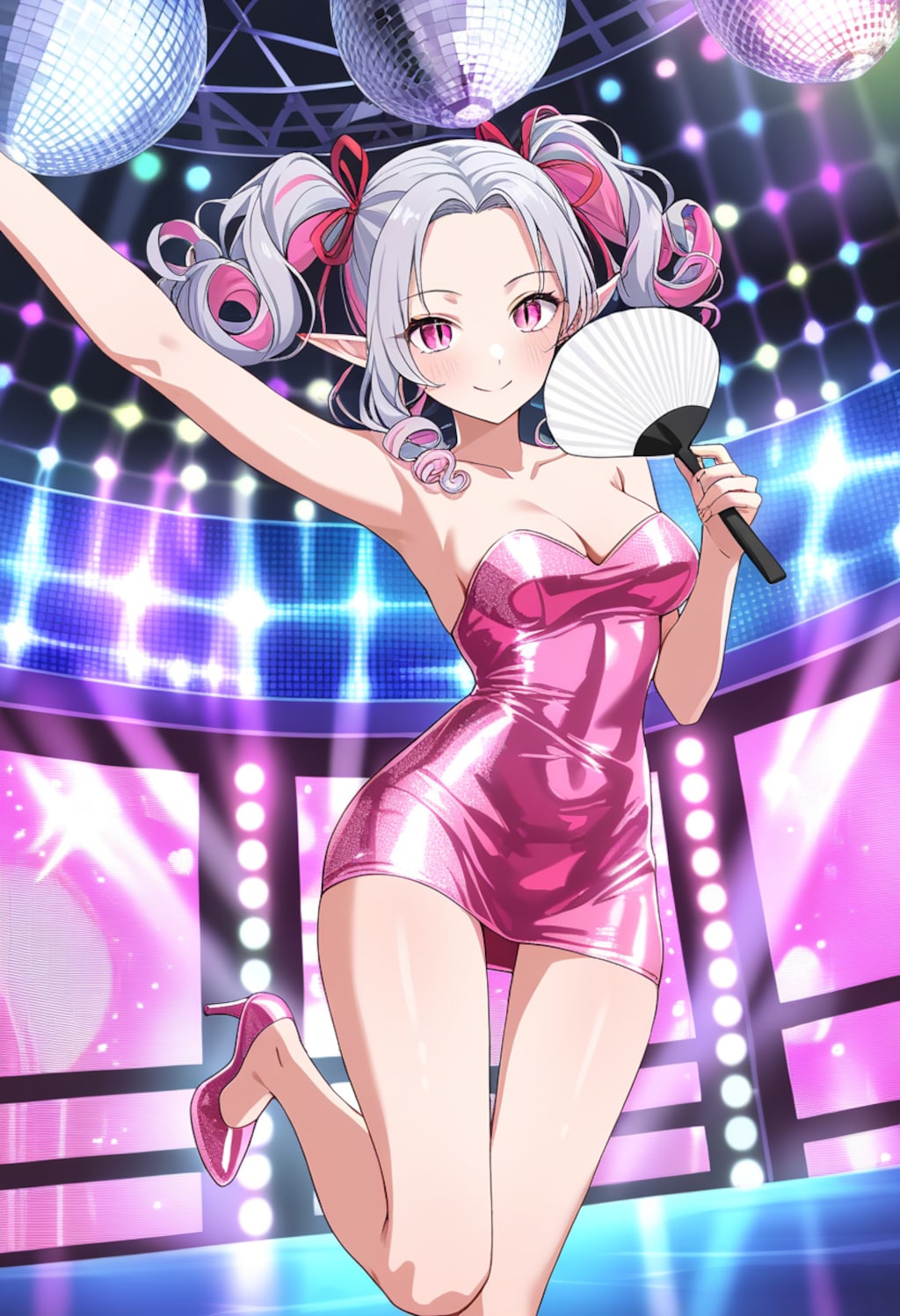 ディスコで踊る