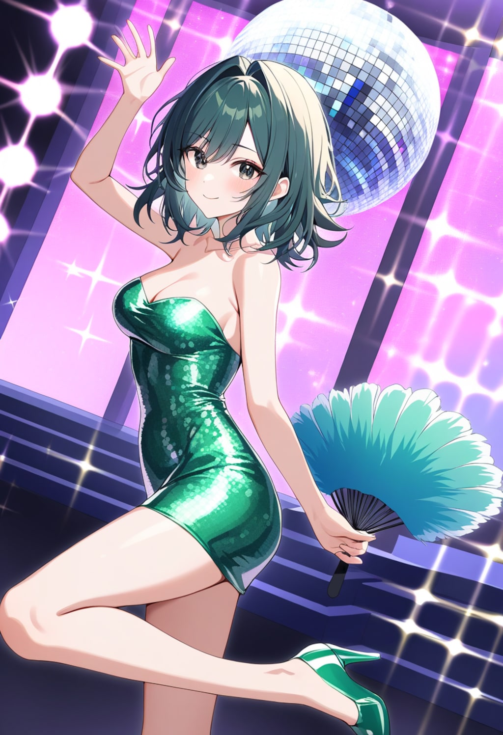 ディスコで踊る