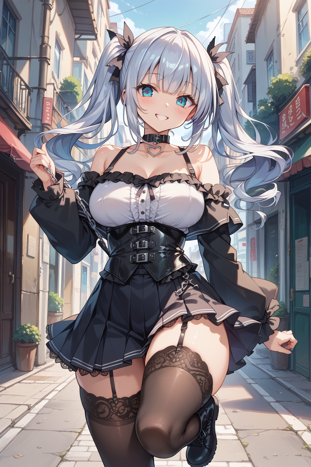 ミニスカ巨乳ツインテガール！