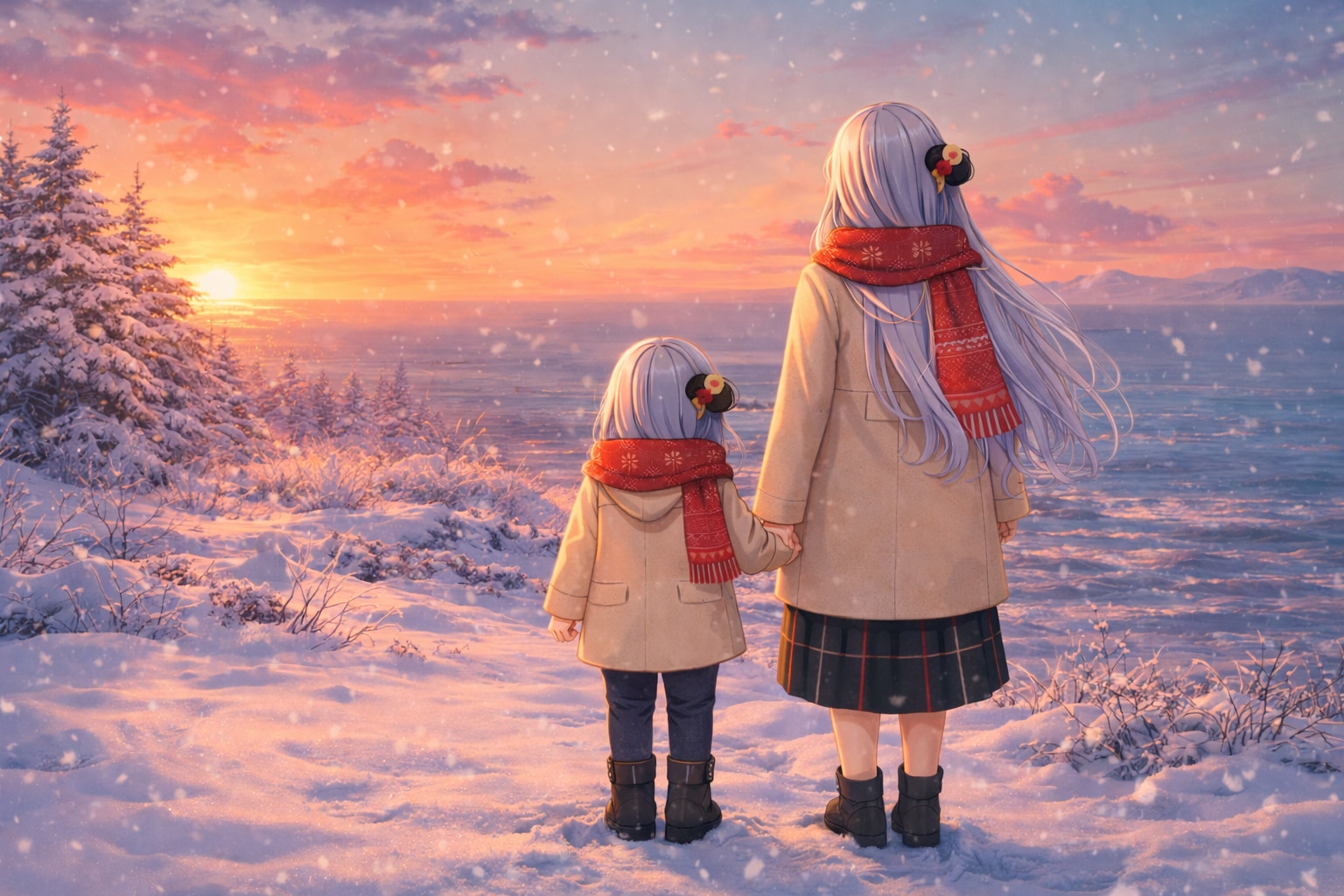 手のぬくもり、冬の水平線 | の人気AIイラスト・グラビア