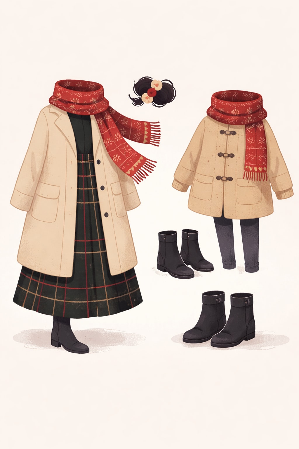 手のぬくもり、冬の水平線