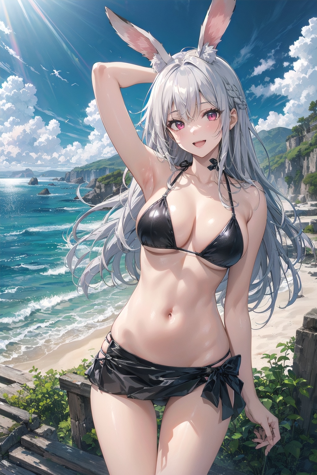 海なのです🌊🐰✨