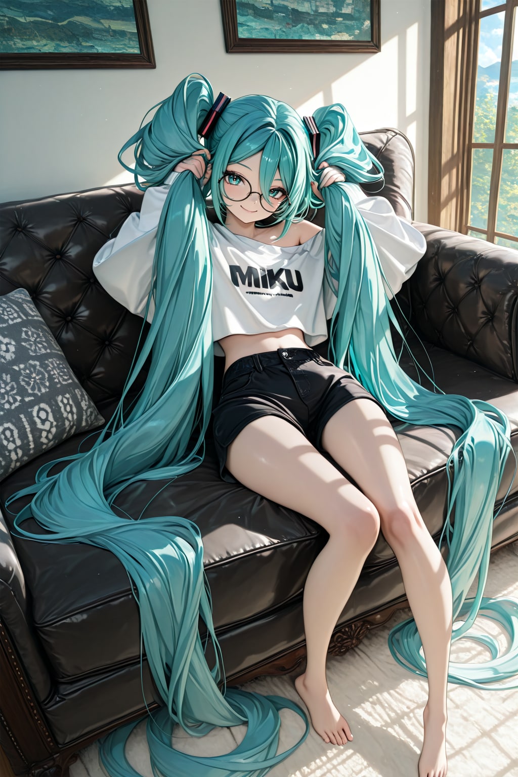 ミクさんの手ツインテ