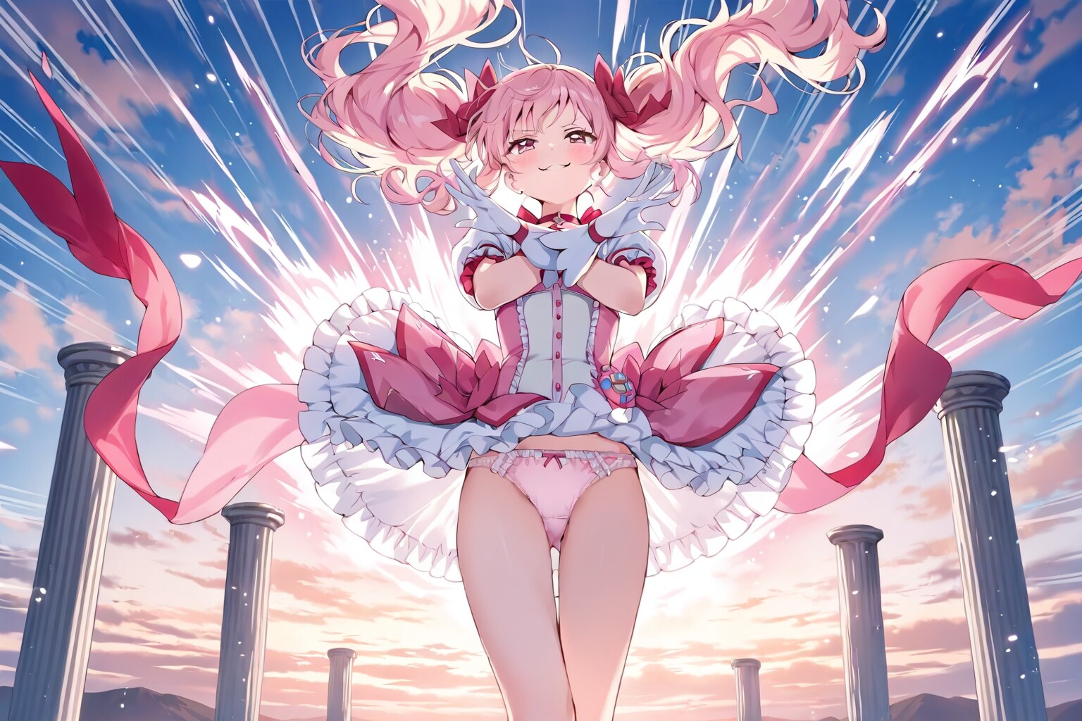 何やらとてつもない大技を繰り出して来そうだけど、パンツにしか目がいかない