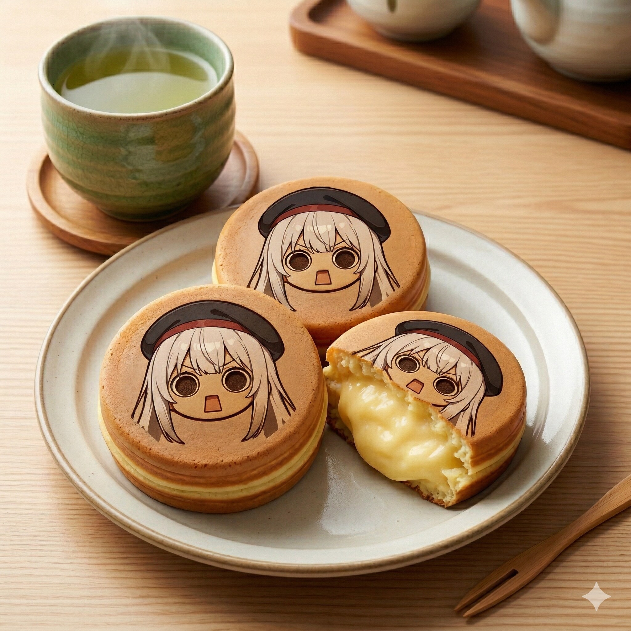 デザートのえらいこっちゃ嬢印のカスタード任意焼き