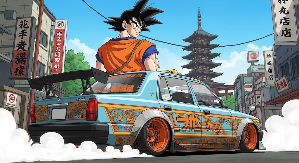 孫悟空とコンフォートセダンタクシー