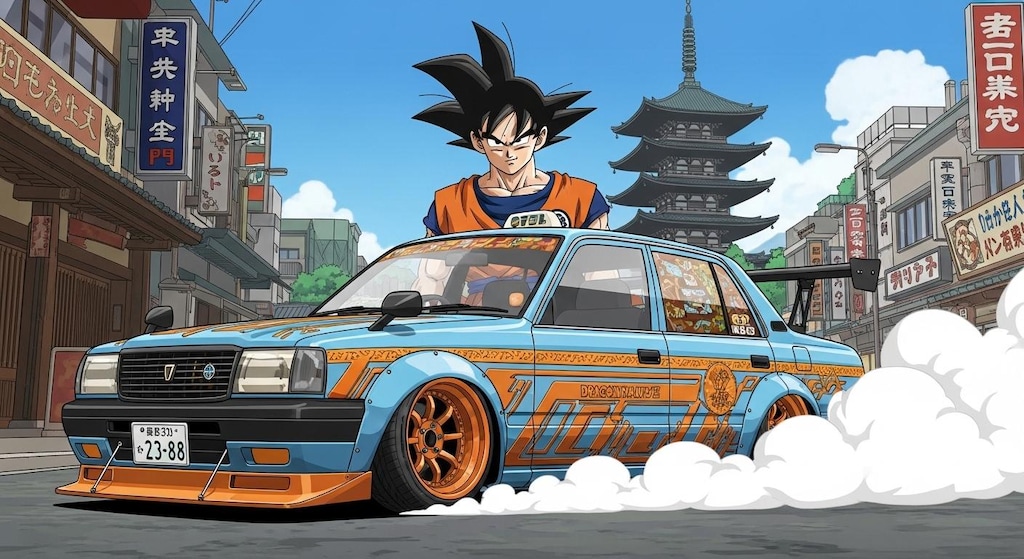 孫悟空とコンフォートセダンタクシー