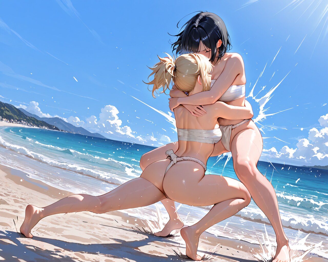 砂浜相撲