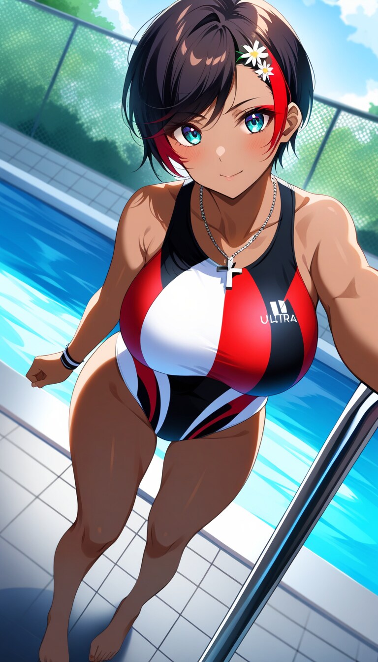 うちの子三姉妹〜競泳水着