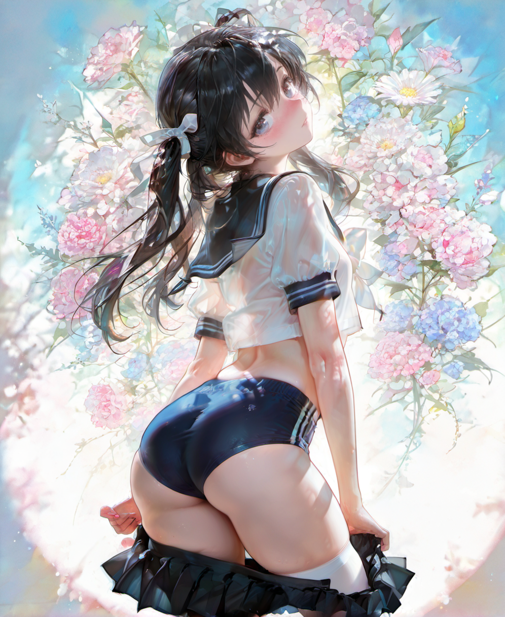 彼女がブルマに着替えたら