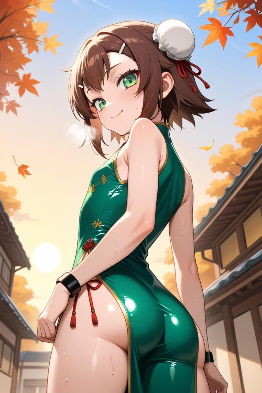 バカとテストと召喚獣　木下秀吉　チャイナドレス緑