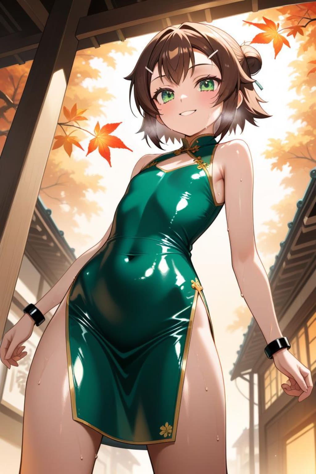 バカとテストと召喚獣　木下秀吉　チャイナドレス緑