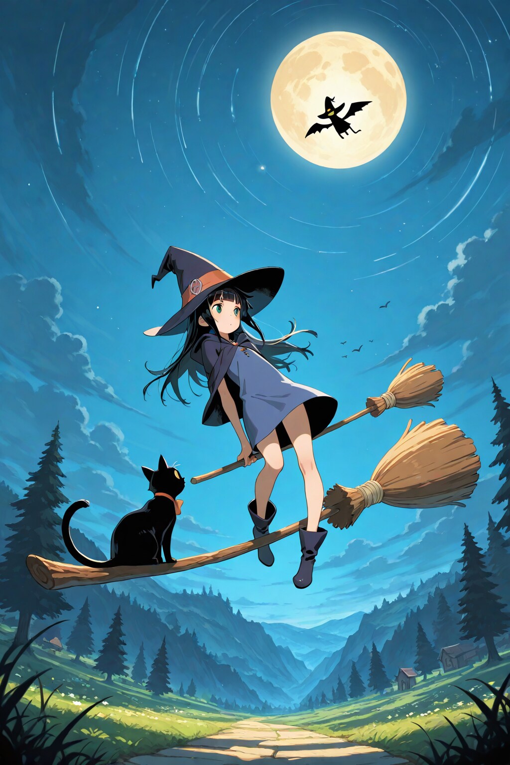 月夜の魔女と黒猫