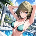 緑ビキニ 5枚目