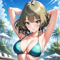 緑ビキニ 3枚目
