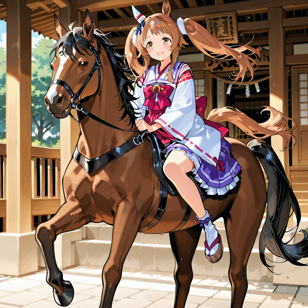 ウマ娘のコスプレ中の巫女さん | の人気AIイラスト・グラビア