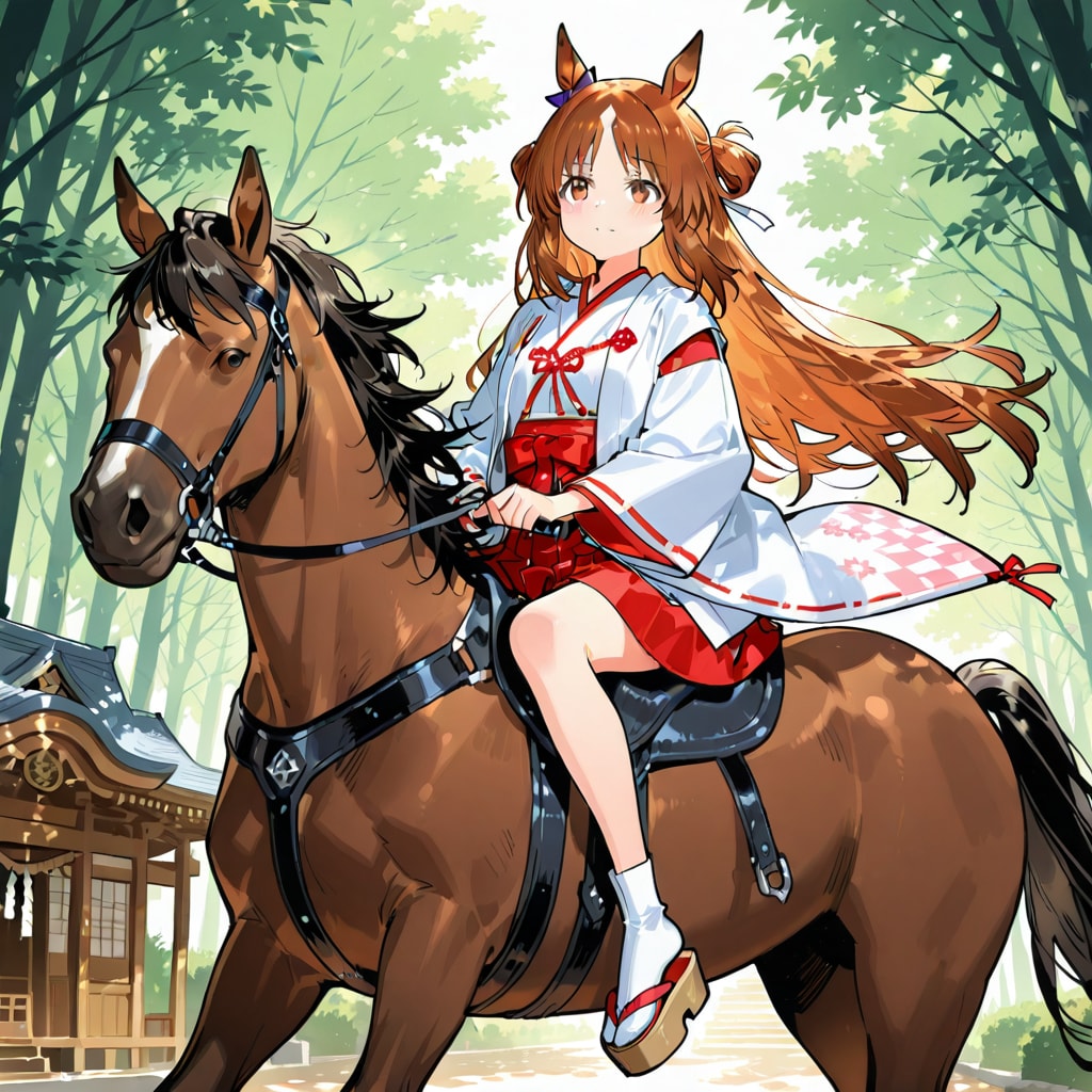 ウマ娘のコスプレ中の巫女さん