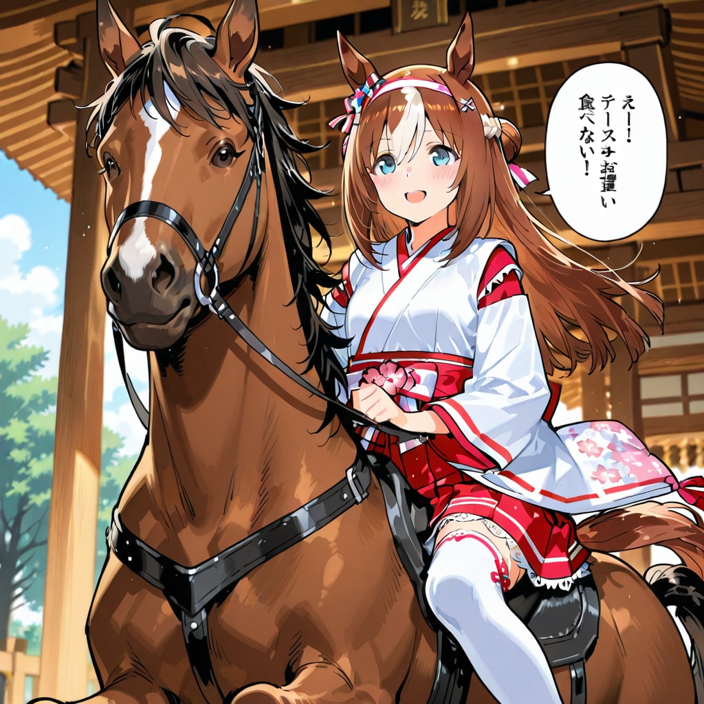 ウマ娘のコスプレ中の巫女さん