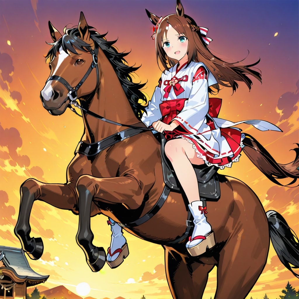 ウマ娘のコスプレ中の巫女さん