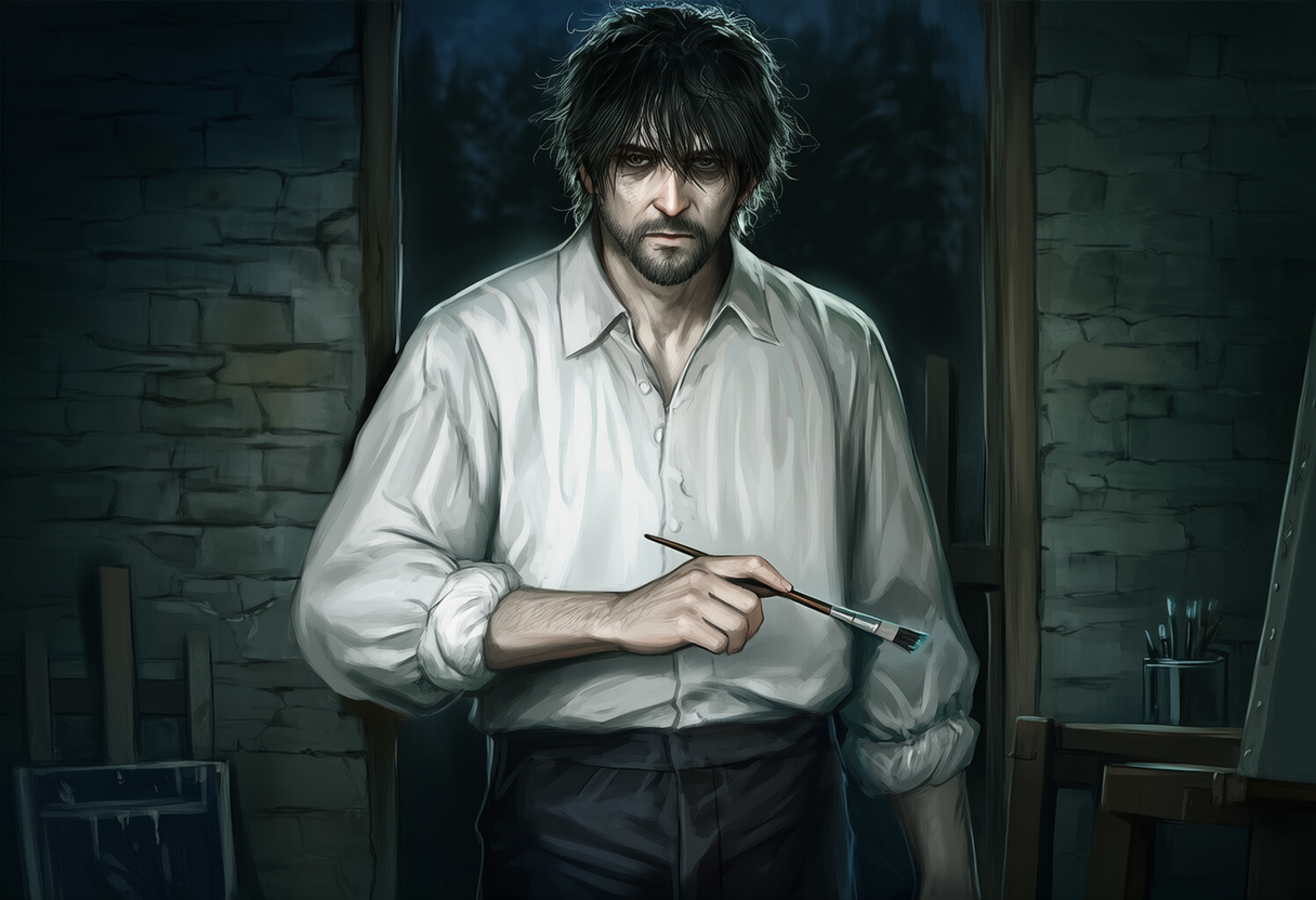 中世の芸術家（画家）　ゴシックホラー風 | の人気AIイラスト・グラビア