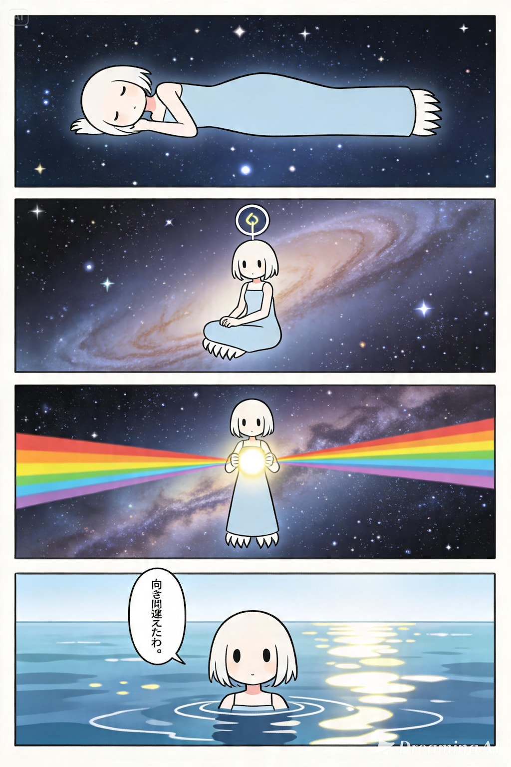 Dreamina生成と四コマ漫画指定