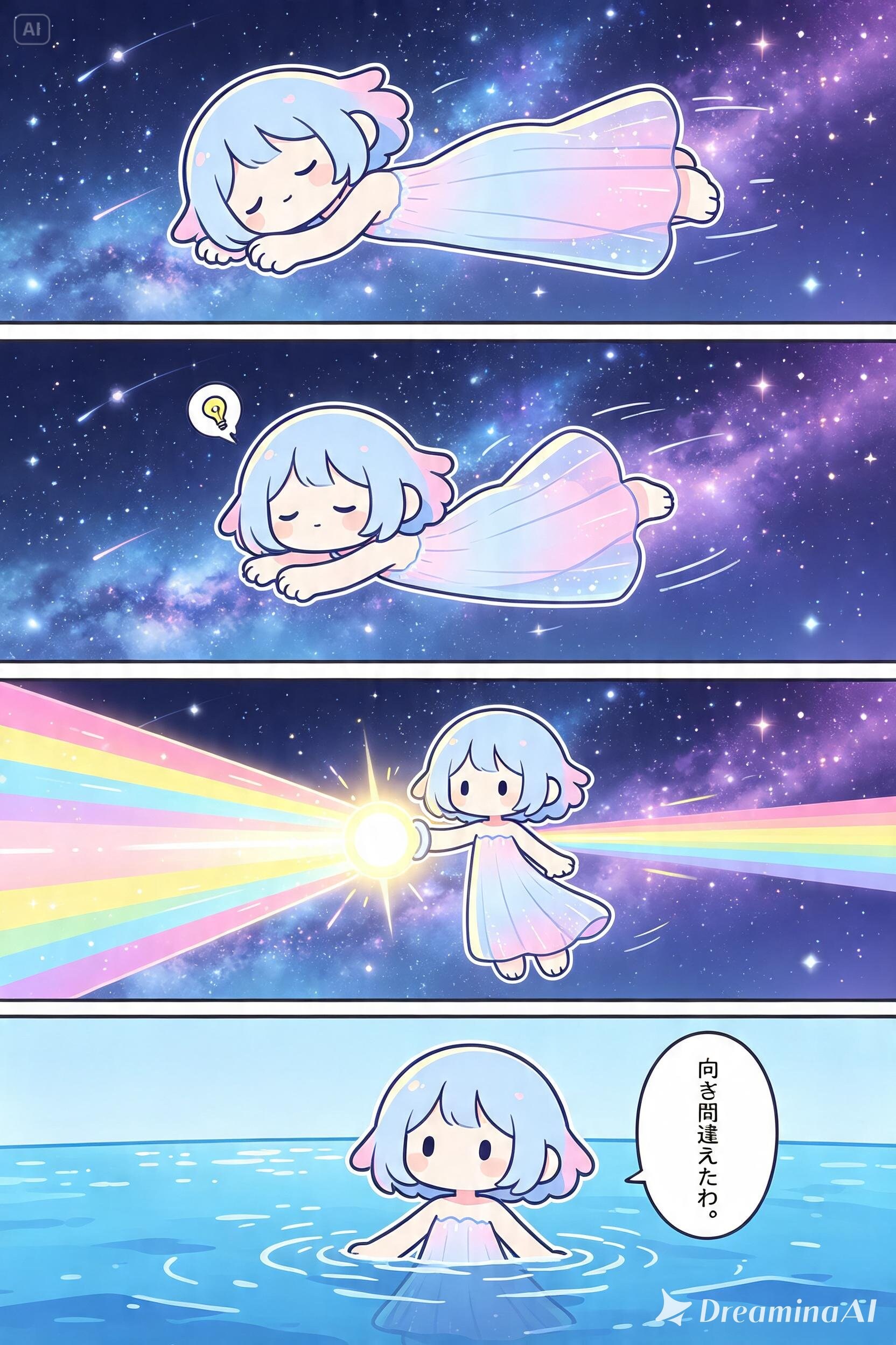 Dreamina生成と四コマ漫画指定 | の人気AIイラスト・グラビア