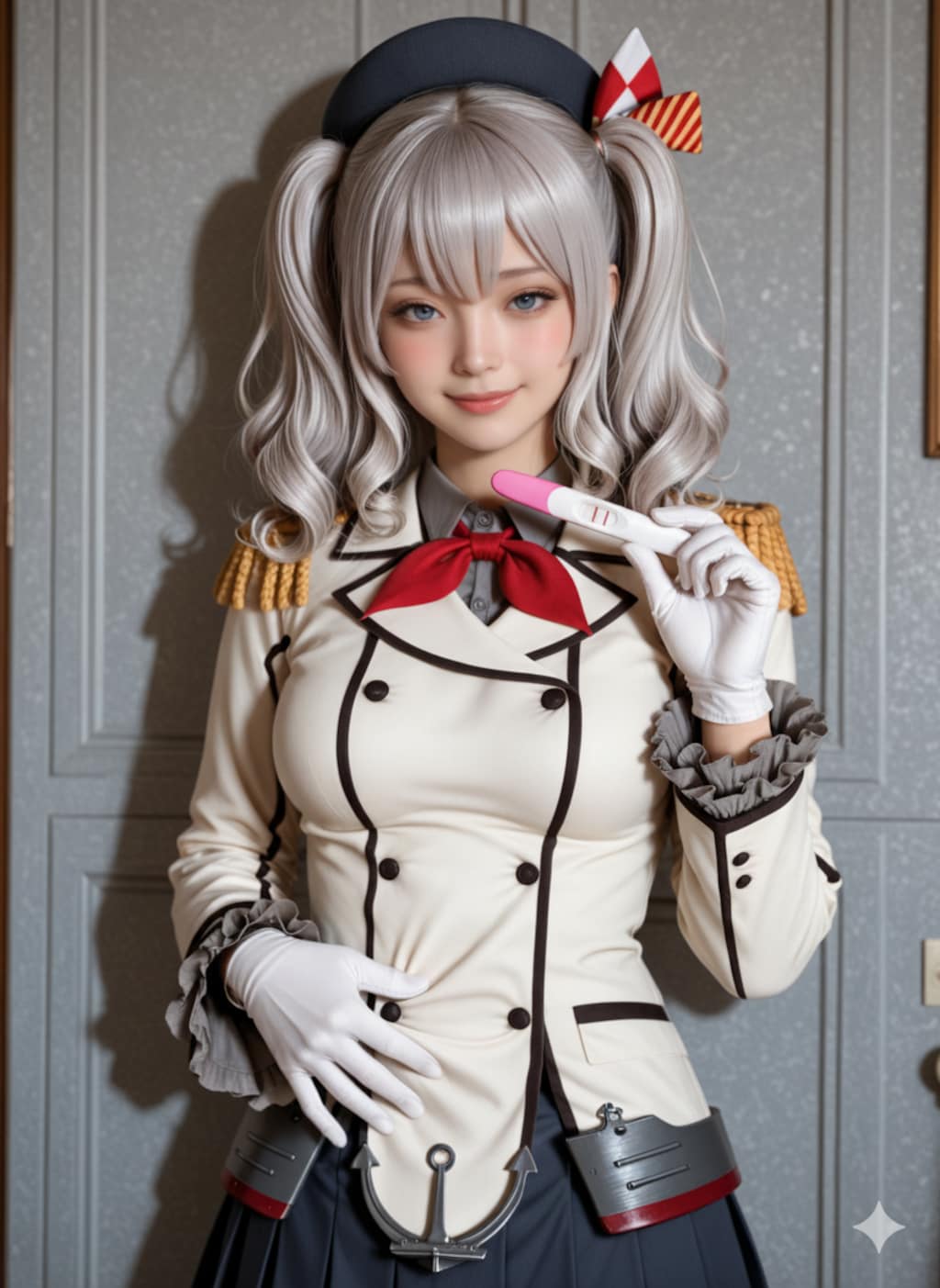 嫁キャラのコスプレで妊娠報告をする嫁