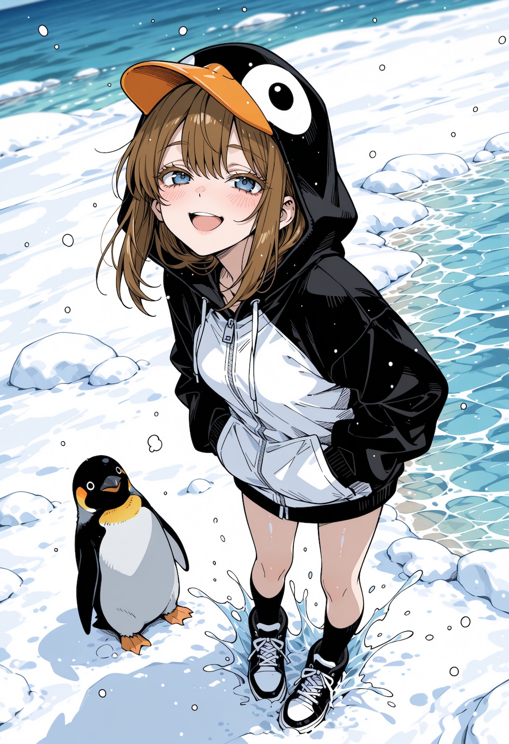 ペンギンと