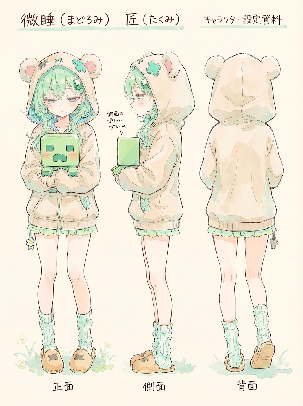 Creeper Girl Character Sheet