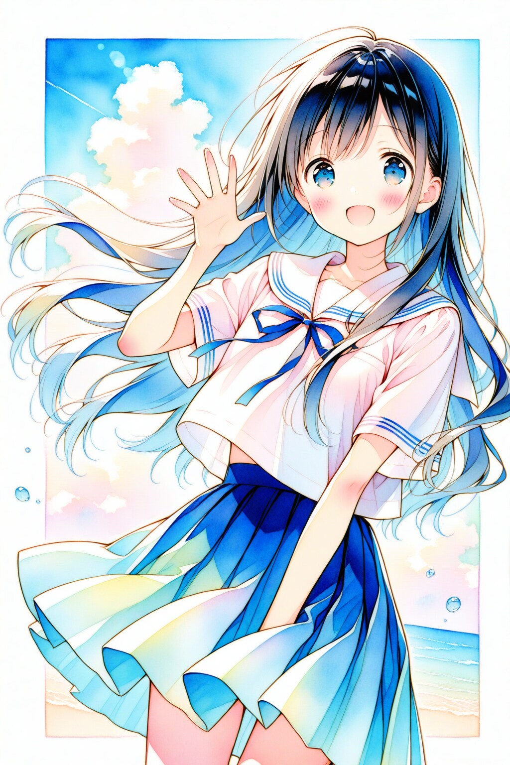 夏の少女（GRYPHON） | の人気AIイラスト・グラビア