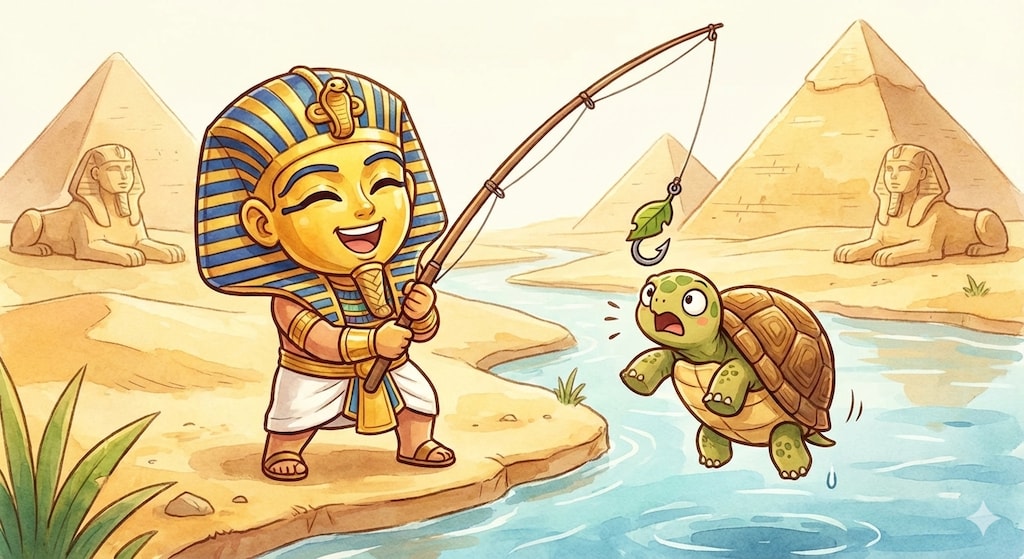 ツタンカーメンが釣った亀💦