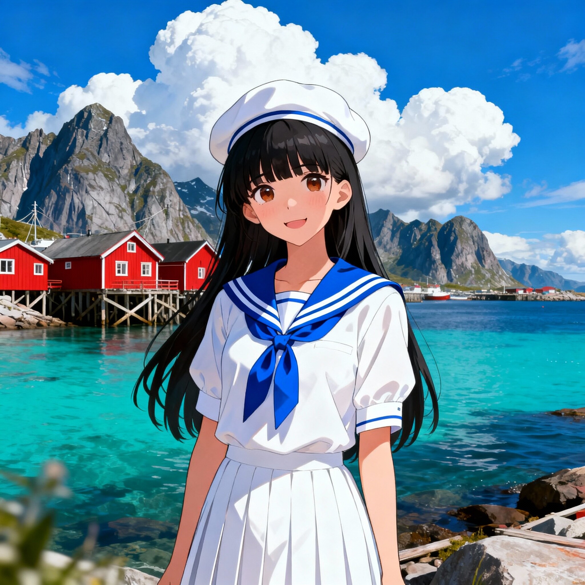 海沿いの少女