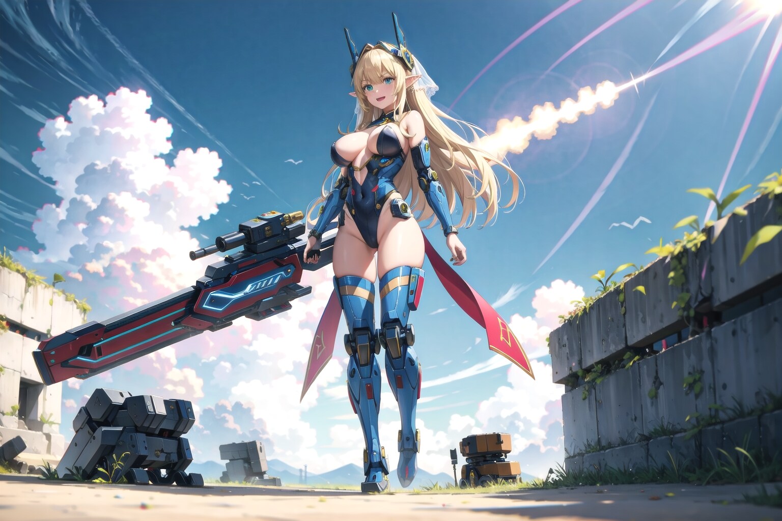 巨大な武器で