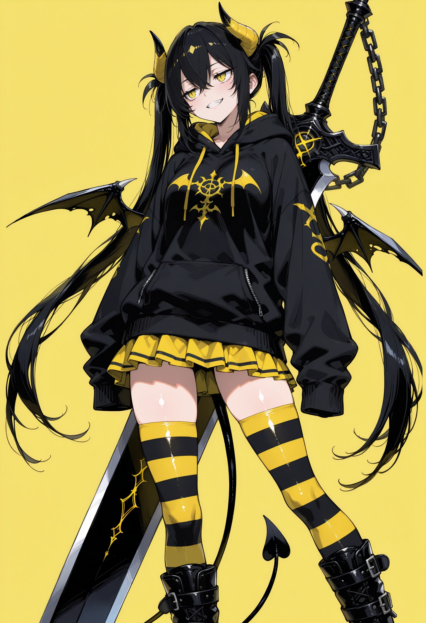 黒と黄の悪魔娘